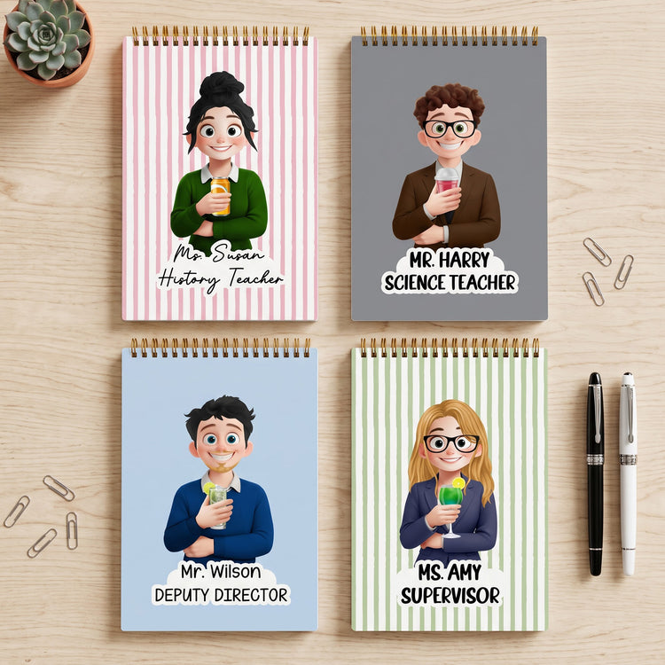 Custom Character For Teacher, Coworker, Boss With Name - Custom Planner 1