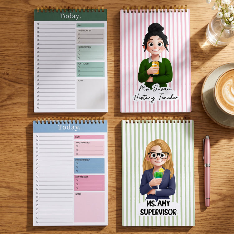 Custom Character For Teacher, Coworker, Boss With Name - Custom Planner 2