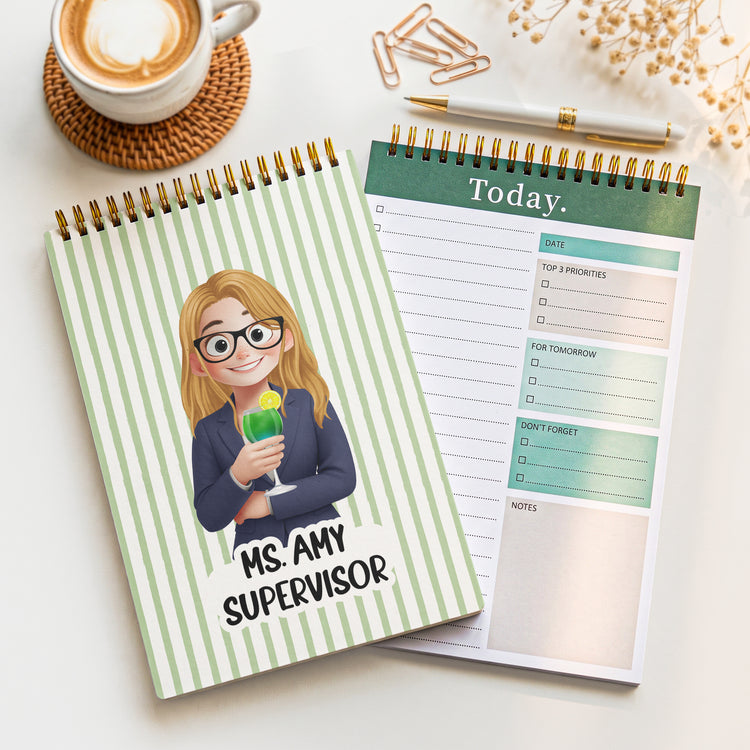 Custom Character For Teacher, Coworker, Boss With Name - Custom Planner 3