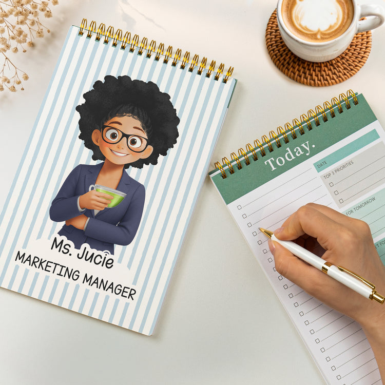 Custom Character For Teacher, Coworker, Boss With Name - Custom Planner 5
