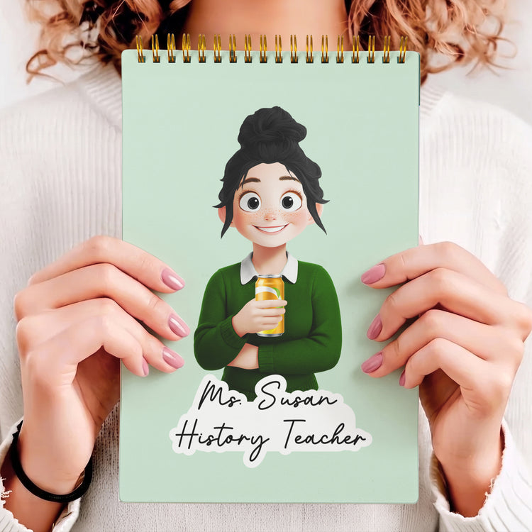Custom Character For Teacher, Coworker, Boss With Name - Custom Planner 7
