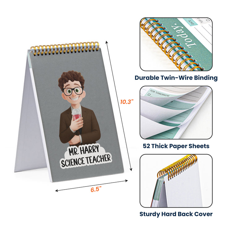 Custom Character For Teacher, Coworker, Boss With Name - Custom Planner 9