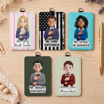 Custom Character For Teacher, Coworker, Boss With Name - Personalized Badge Holder 2