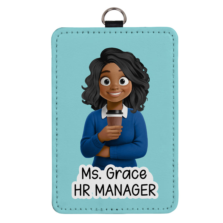 Custom Character For Teacher, Coworker, Boss With Name - Personalized Badge Holder 6