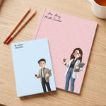 Custom Character For Teacher, Coworker, Boss With Name - Personalized Notepad 3