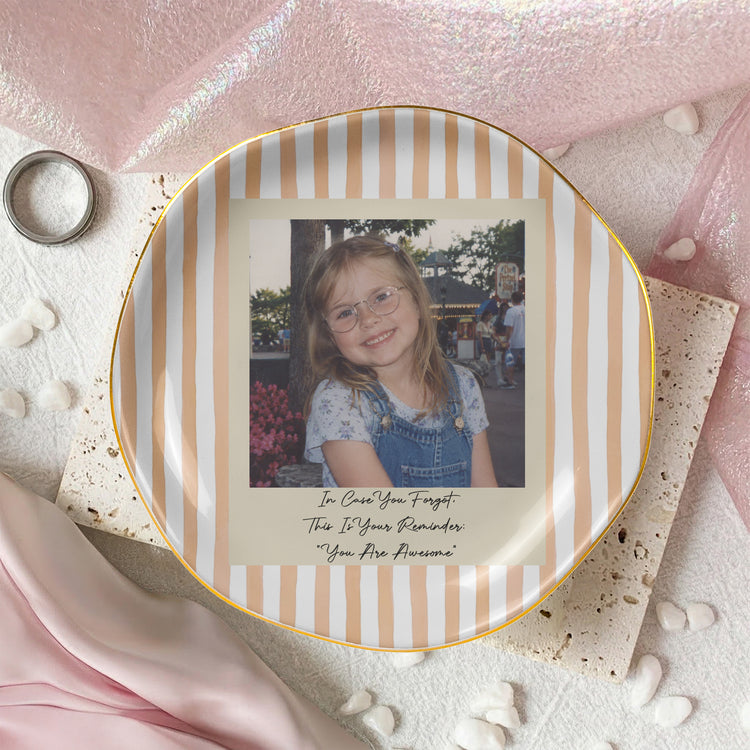 Custom Childhood Photo - Birthday Gifts For Her, Daughter, Friends - Personalized Jewelry Dish 5