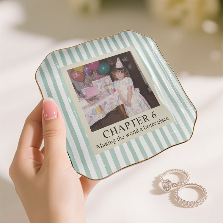 Custom Childhood Photo - Birthday Gifts For Her, Daughter, Friends - Personalized Jewelry Dish 7