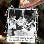 Custom Childhood Photo Of Brothers & Sisters, Sibling Christmas Gifts - Personalized Ornament 2