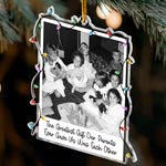 Custom Childhood Photo Of Brothers & Sisters, Sibling Christmas Gifts - Personalized Ornament 3