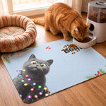 Custom Christmas Dog Cat Food Bowl Mat, Holiday Pet Placemat, Christmas Gift For Pet Lovers - Personalized Pet Feeding Mat 4