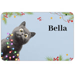 Custom Christmas Dog Cat Food Bowl Mat, Holiday Pet Placemat, Christmas Gift For Pet Lovers - Personalized Pet Feeding Mat 5