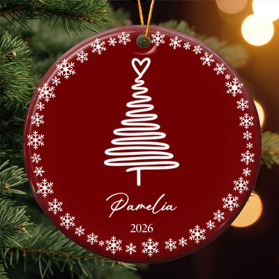 Custom Christmas Name For Family, Kids Xmas Tree Stocking Tag - Personalized Ornament