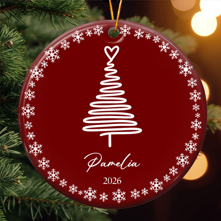 Custom Christmas Name For Family, Kids Xmas Tree Stocking Tag - Personalized Ornament 1