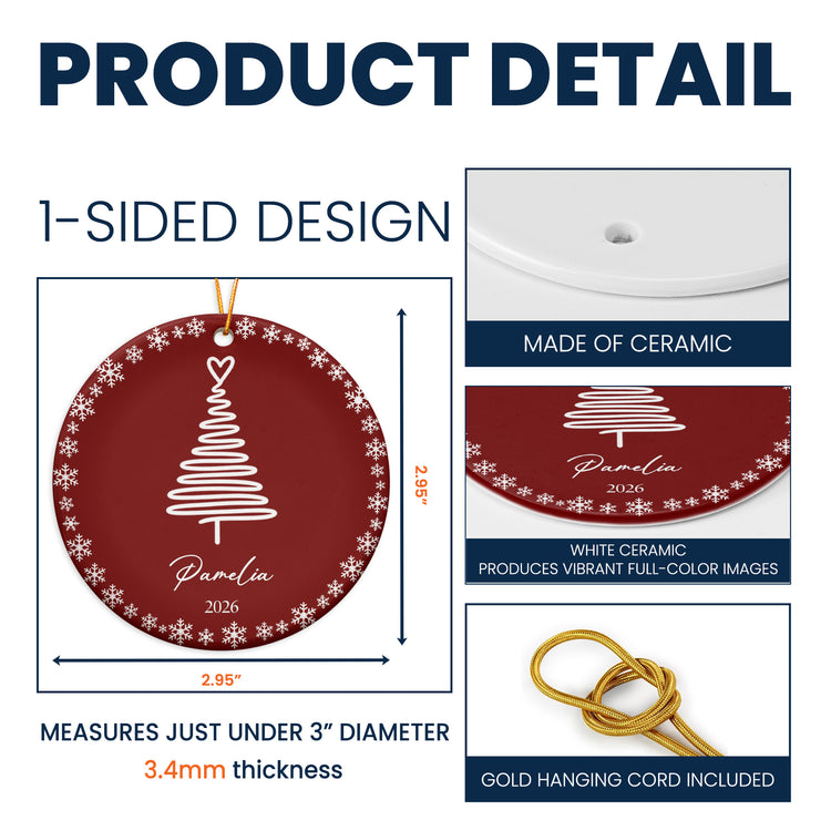 Custom Christmas Name For Family, Kids Xmas Tree Stocking Tag - Personalized Ornament 5