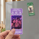 Custom Concert Ticket With Photo Music Event For Fans, Music Lovers - Personalized Magnet 3