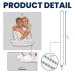 Custom Couple Photo Cartoon Art Gifts For Him, Husband, Boyfriend - Personalized Rear View Mirror Accessory 7