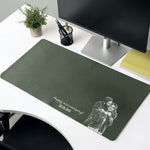 Custom Couple Photo Sketch Line Art Anniversary Gift For Him, Her - Personalized Desk Mat 4