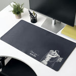 Custom Couple Photo Sketch Line Art Anniversary Gift For Him, Her - Personalized Desk Mat 5