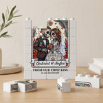 Custom Couple Portrait Till Death Do Us Part Sugar Skull - Personalized Building Blocks 2