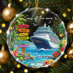 Custom Cruise Travel Adventure Christmas Gifts - Personalized Ornament 1