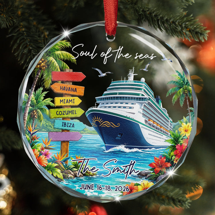 Custom Cruise Travel Adventure Christmas Gifts - Personalized Ornament 3