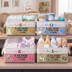 Custom Custom Baby Announcement Nursery Storage Baby Shower, Baptism Gifts - Personalized Storage Basket 2