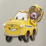 Custom Cute Kids' Face Racing Cars - Personalized Magnet 3