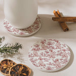 Custom Dog Breeds Chinoiserie Toile De Jouy Style - Personalized Coaster 4