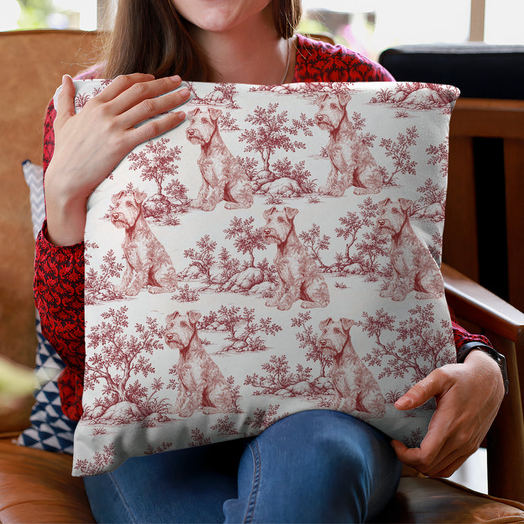 Custom Dog Breeds Chinoiserie Toile De Jouy Style - Personalized Pillow 7