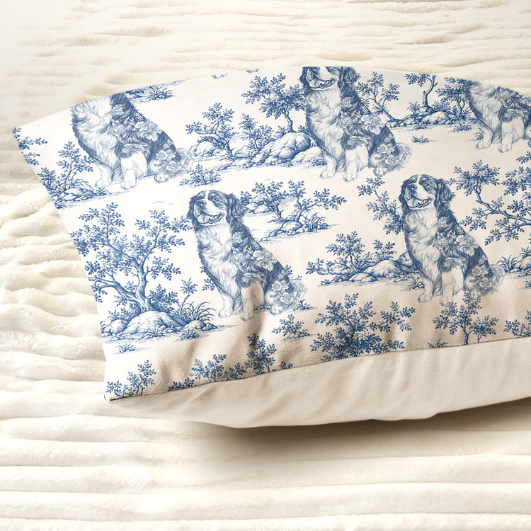 Custom Dog Breeds Chinoiserie Toile De Jouy Style - Personalized Pillow 9