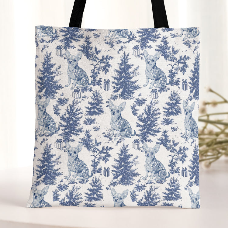 Custom Dog Breeds Toile De Jouy Christmas Gift For Dog Mom - Personalized Tote Bag 2