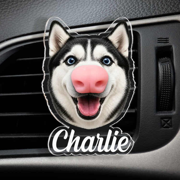 Custom Dog Nose Squishy Gift For Dog Lover, Dog Mom, Dog Dad - Personalized Car Vent Clip 2