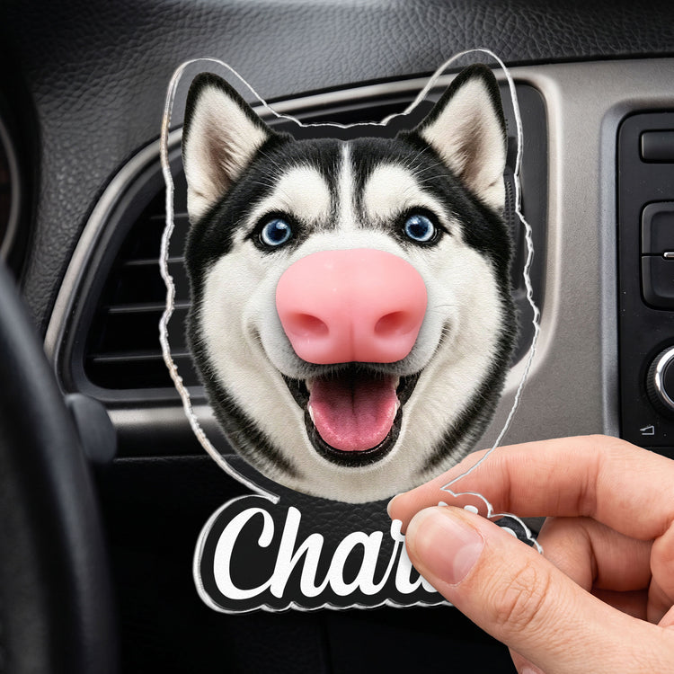 Custom Dog Nose Squishy Gift For Dog Lover, Dog Mom, Dog Dad - Personalized Car Vent Clip 4