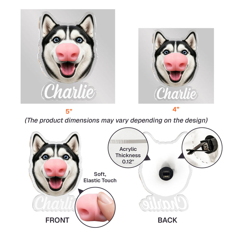 Custom Dog Nose Squishy Gift For Dog Lover, Dog Mom, Dog Dad - Personalized Car Vent Clip 7