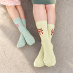 Custom Embroidered Name Colorful Coquette Bow Socks Gifts For Her - Personalized Socks 4