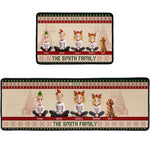 Custom Family Christmas Rug For Entryway - Personalized Runner Rug 2