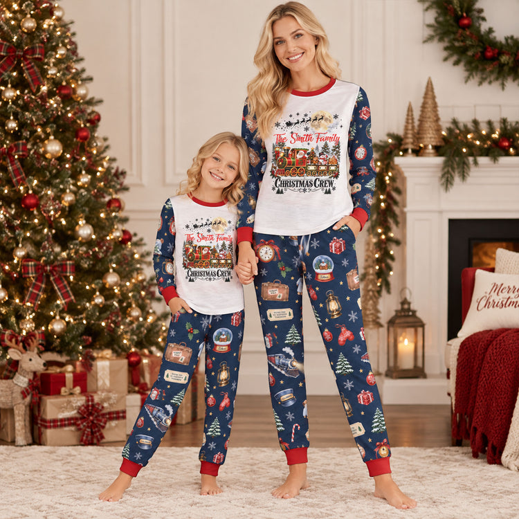 Custom Family Christmas Sleepwear Polar Express, Family Matching Pjs Set - Personalized Pajamas 2