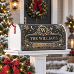 Custom Family Name & Address Christmas Theme- Personalized Mailbox Cover 1