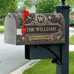 Custom Family Name & Address Christmas Theme- Personalized Mailbox Cover 3