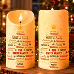 Custom Family Name Art In Christmas Tree - Personalized Candles 2
