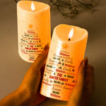 Custom Family Name Art In Christmas Tree - Personalized Candles 3