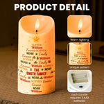 Custom Family Name Art In Christmas Tree - Personalized Candles 5