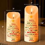 Custom Family Name Art In Christmas Tree - Personalized Candles 6