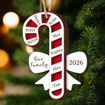Custom Family Name Candy Cane - Christmas Gifts - Personalized Ornament 3
