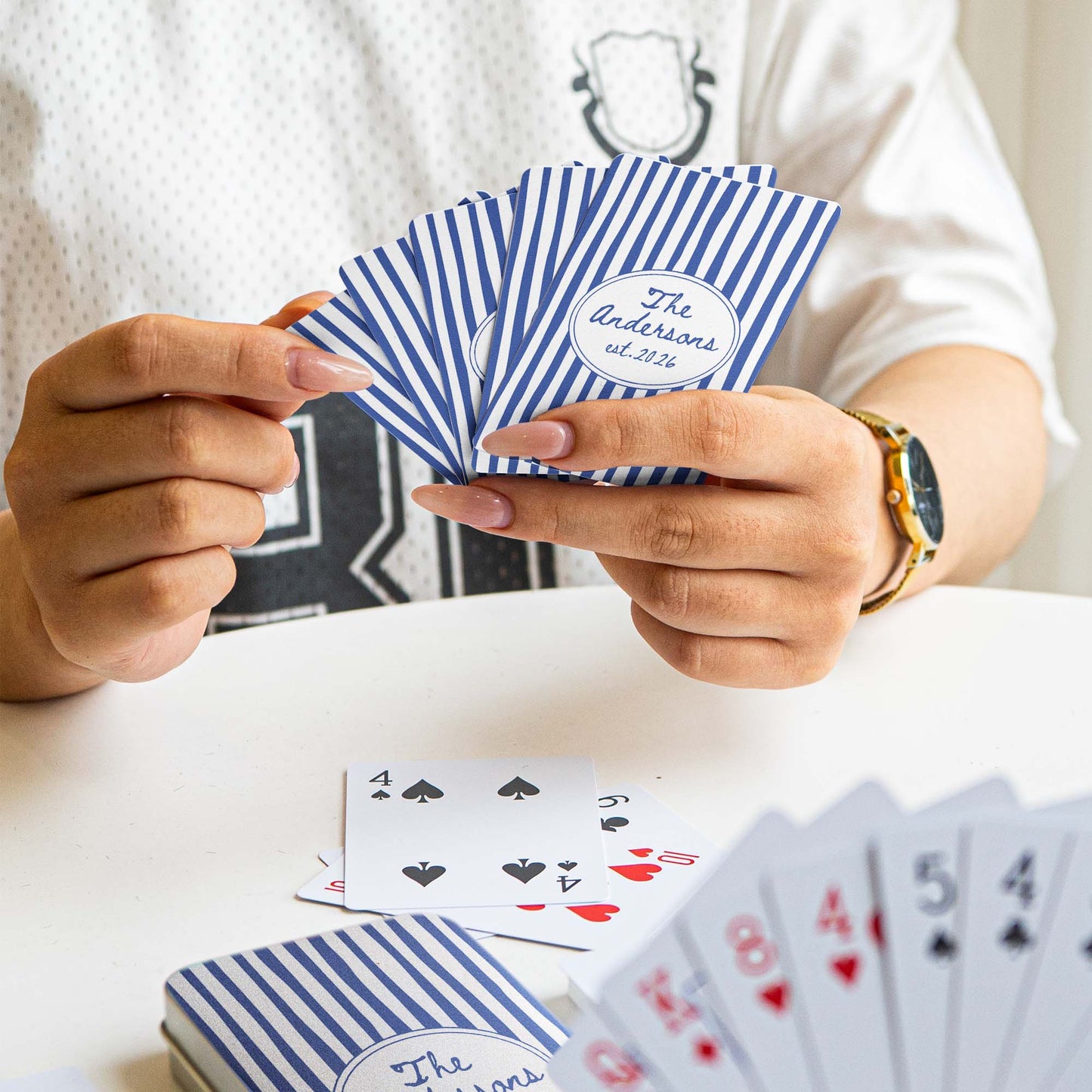 Custom Family Name, Family Board Games, Wedding Favor Decks, Wedding Gift For Couple - Personalized Playing Cards 3