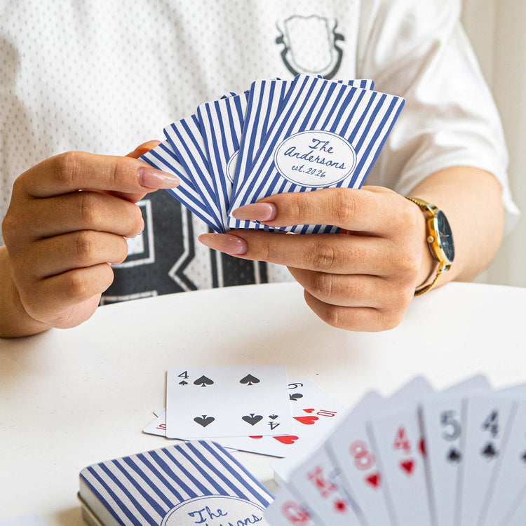 Custom Family Name, Family Board Games, Wedding Favor Decks, Wedding Gift For Couple - Personalized Playing Cards 3