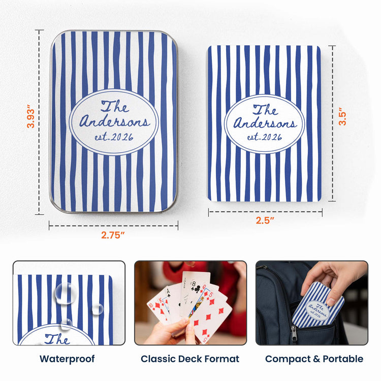 Custom Family Name, Family Board Games, Wedding Favor Decks, Wedding Gift For Couple - Personalized Playing Cards 5