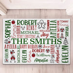 Custom Family Name Merry Christmas Home Sweet Home - Personalized Doormat 2