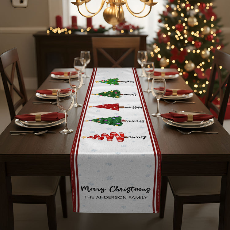 Custom Family Name New Version Christmas Decor Gifts - Personalized Table Runner 3