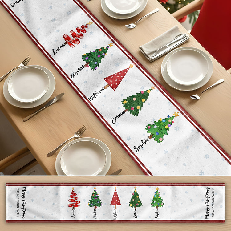 Custom Family Name New Version Christmas Decor Gifts - Personalized Table Runner 5